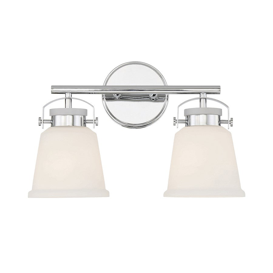 2 Light Bathroom Vanity Light, Polished Chrome