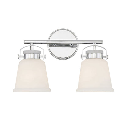 2 Light Bathroom Vanity Light, Polished Chrome