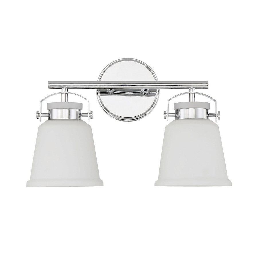 2 Light Bathroom Vanity Light, Polished Chrome