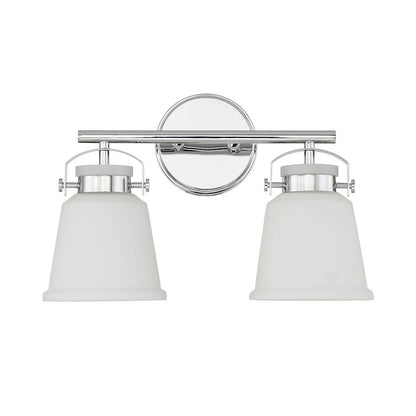 2 Light Bathroom Vanity Light, Polished Chrome