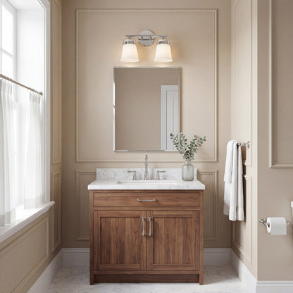 2 Light Bathroom Vanity Light, Polished Chrome