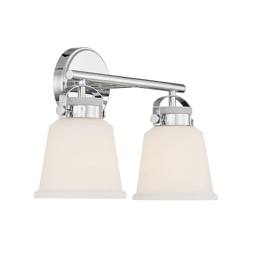 2 Light Bathroom Vanity Light, Polished Chrome