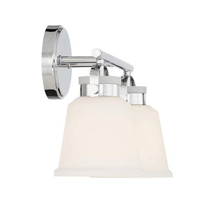 2 Light Bathroom Vanity Light, Polished Chrome