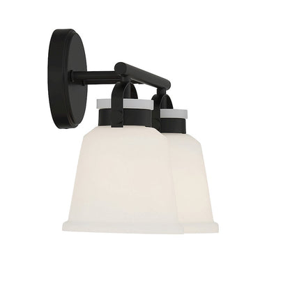 2 Light Bathroom Vanity Light, Matte Black
