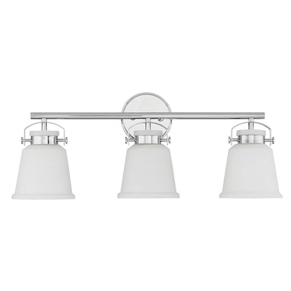 3 Light Bathroom Vanity Light, Polished Chrome