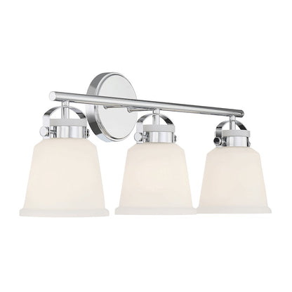 3 Light Bathroom Vanity Light, Polished Chrome