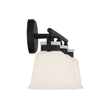 3 Light Bathroom Vanity Light, Matte Black