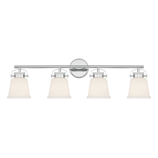 Savoy House Kaden 4-Light Bathroom Vanity Light, Polished Chrome - 8-1627-4-11