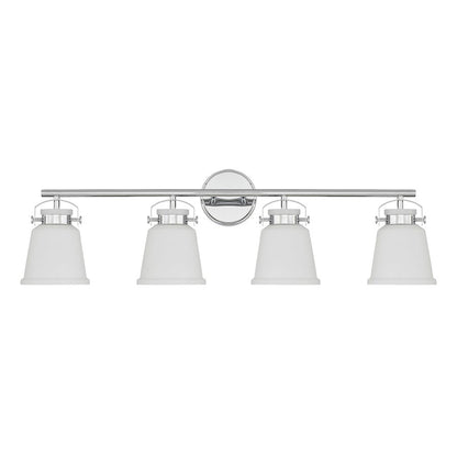 4 Light Bathroom Vanity Light, Matte Black