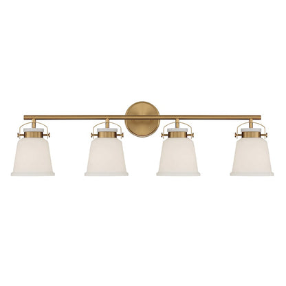 Savoy House Kaden 4-Light Bathroom Vanity Light, Warm Brass - 8-1627-4-322