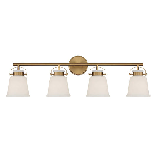 Savoy House Kaden 4-Light Bathroom Vanity Light, Warm Brass - 8-1627-4-322