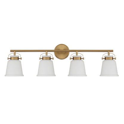 Kaden 4-Light Bathroom Vanity Light, Warm Brass