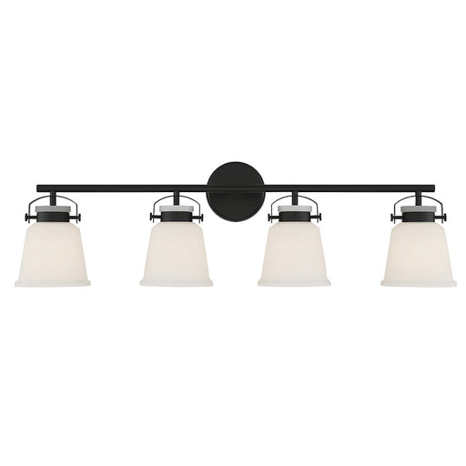 Savoy House Kaden 4-Light Bathroom Vanity Light, Matte Black - 8-1627-4-BK