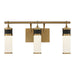 Savoy House Abel 3Lt LED Bathroom Vanity Light, Black/Brass - 8-1638-3-143