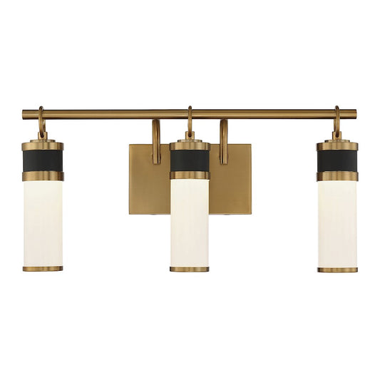 3 Light LED Bathroom Vanity Light, Black