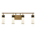 Savoy House Abel 4Lt LED Bathroom Vanity Light, Black/Brass - 8-1638-4-143