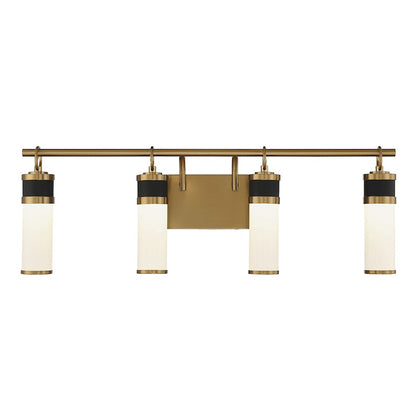 4 Light LED Bathroom Vanity Light, Black