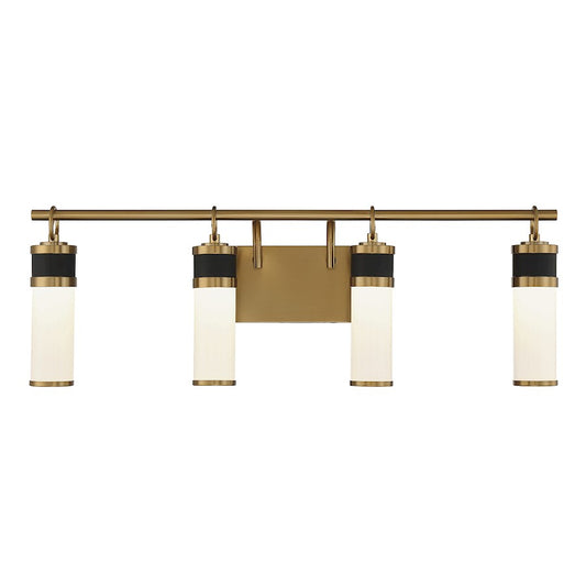 4 Light LED Bathroom Vanity Light, Black