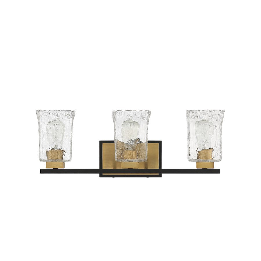 3 Light Bathroom Vanity Light, Black