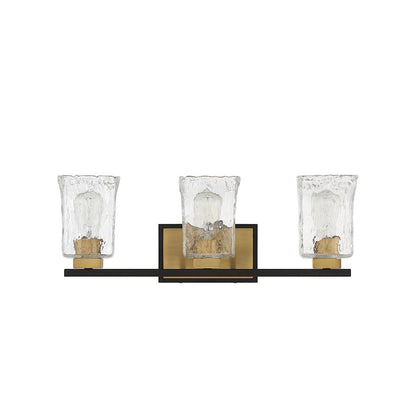 3 Light Bathroom Vanity Light, Black