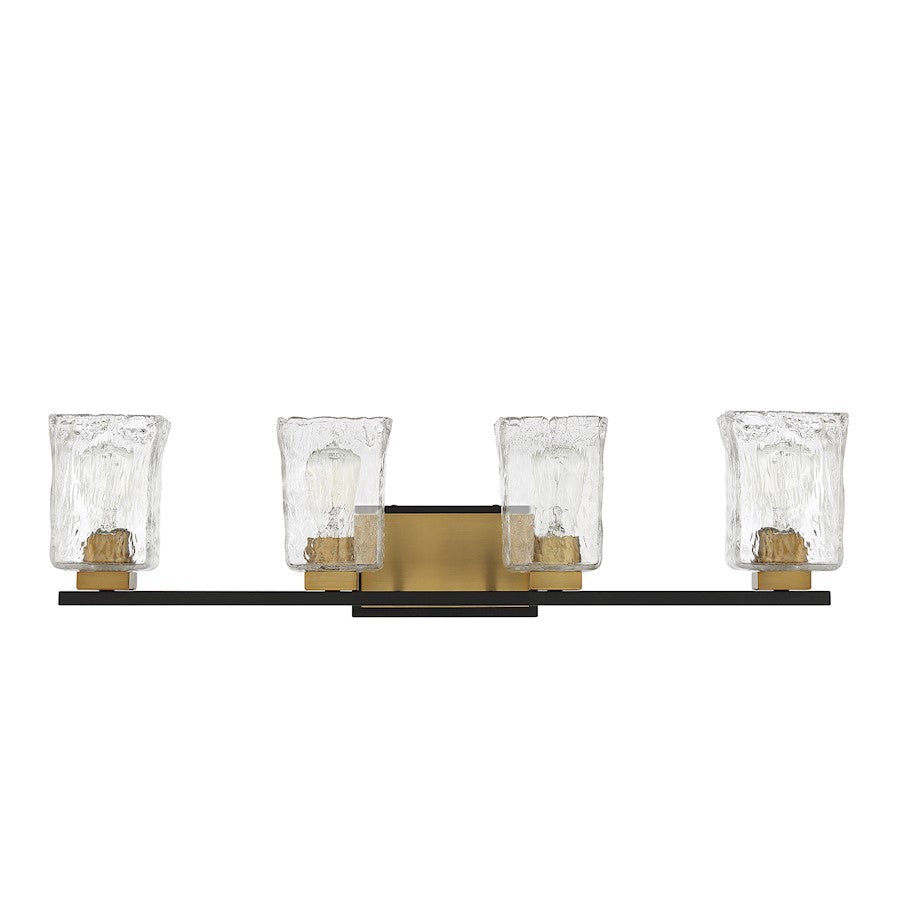 4 Light Bathroom Vanity Light, Black