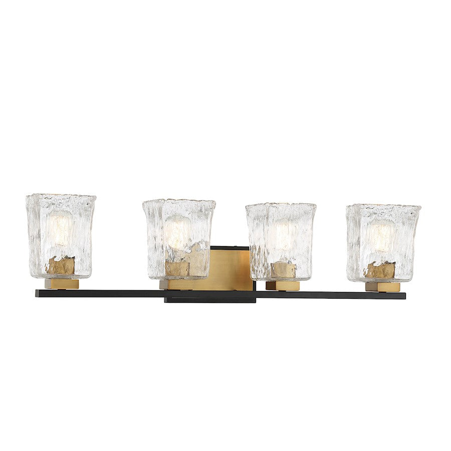 4 Light Bathroom Vanity Light, Black