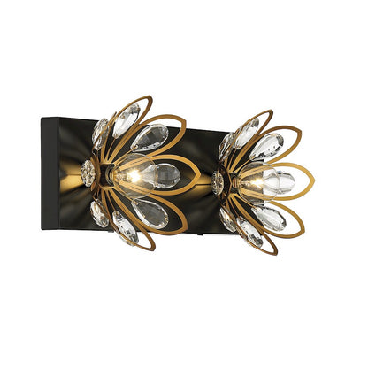2 Light Bathroom Vanity Light, Black