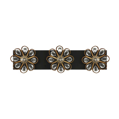 3 Light Bathroom Vanity Light, Black