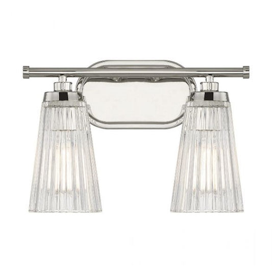 Savoy House Chantilly 2Lt Bathroom Vanity Light, Nickel - 8-1745-2-109