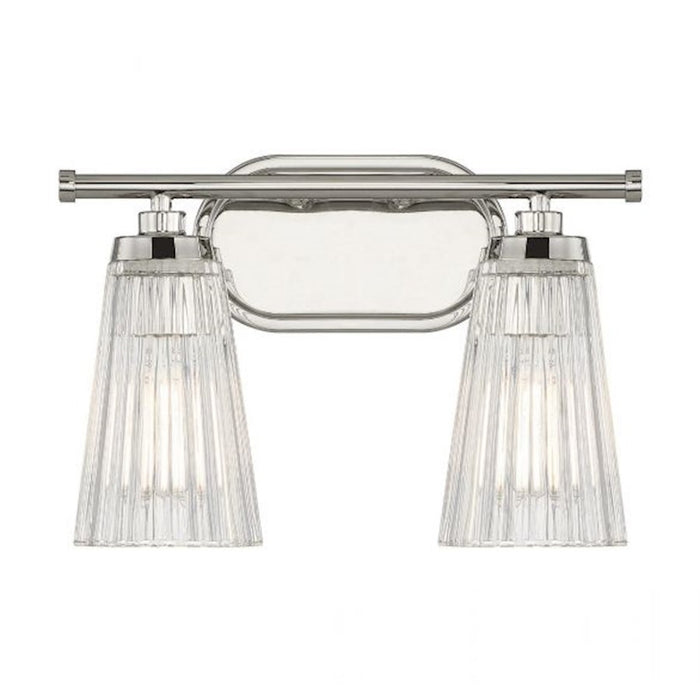 Savoy House Chantilly 2Lt Bathroom Vanity Light, Nickel - 8-1745-2-109