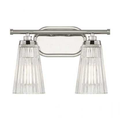 2 Light Bathroom Vanity Light, Nickel