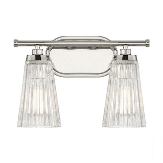2 Light Bathroom Vanity Light, Nickel