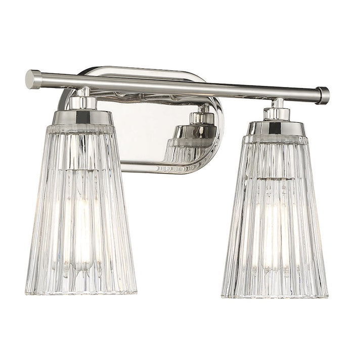 Savoy House Chantilly 2Lt Bathroom Vanity Light, Nickel