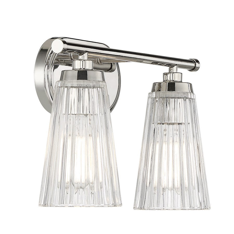 2 Light Bathroom Vanity Light, Nickel