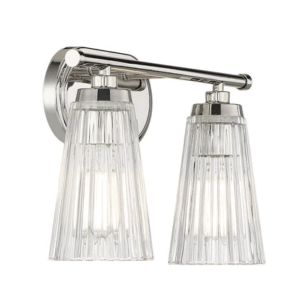 2 Light Bathroom Vanity Light, Nickel