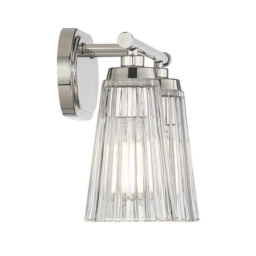 2 Light Bathroom Vanity Light, Nickel