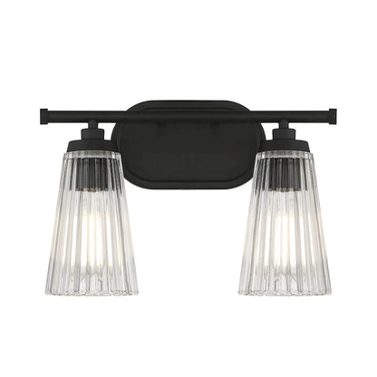 Savoy House Chantilly 2-Light Bathroom Vanity Light, Matte Black - 8-1745-2-BK