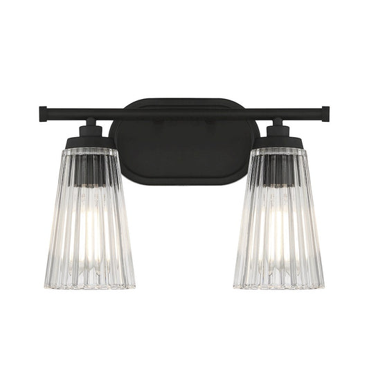 Savoy House Chantilly 2-Light Bathroom Vanity Light, Matte Black - 8-1745-2-BK