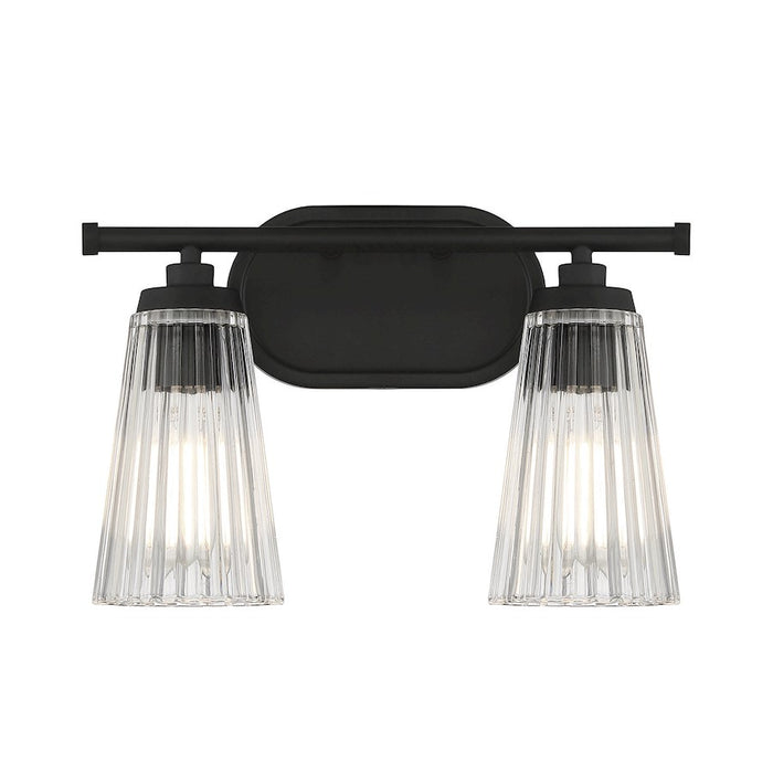 Savoy House Chantilly 2-Light Bathroom Vanity Light, Matte Black - 8-1745-2-BK