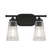 Savoy House Chantilly 2-Light Bathroom Vanity Light, Matte Black - 8-1745-2-BK