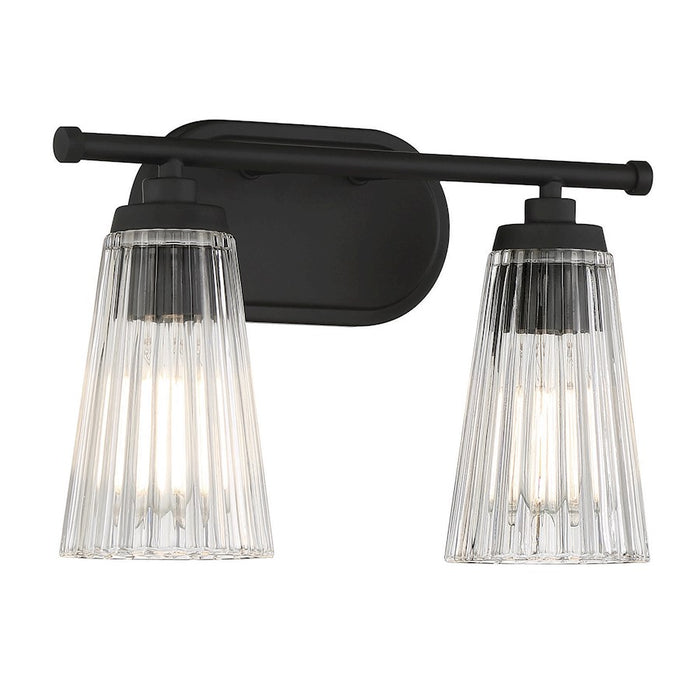 Savoy House Chantilly 2-Light Bathroom Vanity Light, Matte Black