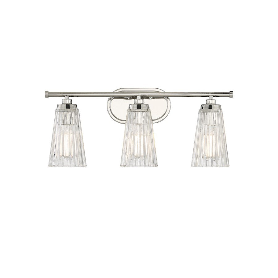 Savoy House Chantilly 3Lt Bathroom Vanity Light, Nickel - 8-1745-3-109