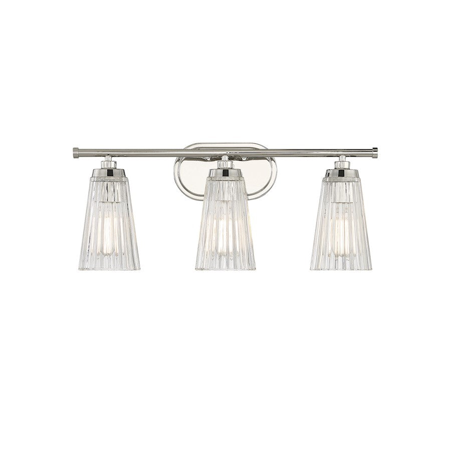 3 Light Bathroom Vanity Light, Nickel