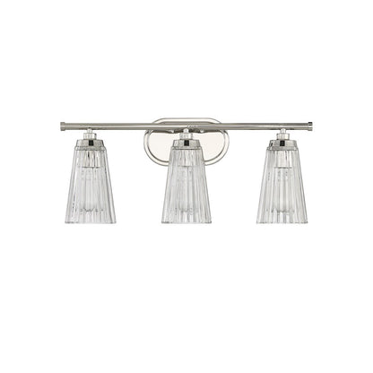 3 Light Bathroom Vanity Light, Nickel