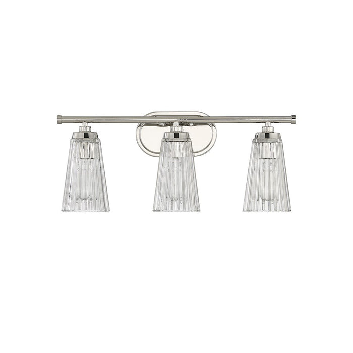 Savoy House Chantilly 3Lt Bathroom Vanity Light, Nickel