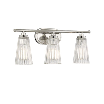 3 Light Bathroom Vanity Light, Nickel