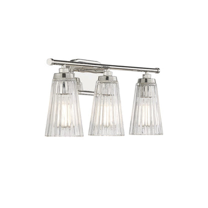 3 Light Bathroom Vanity Light, Nickel