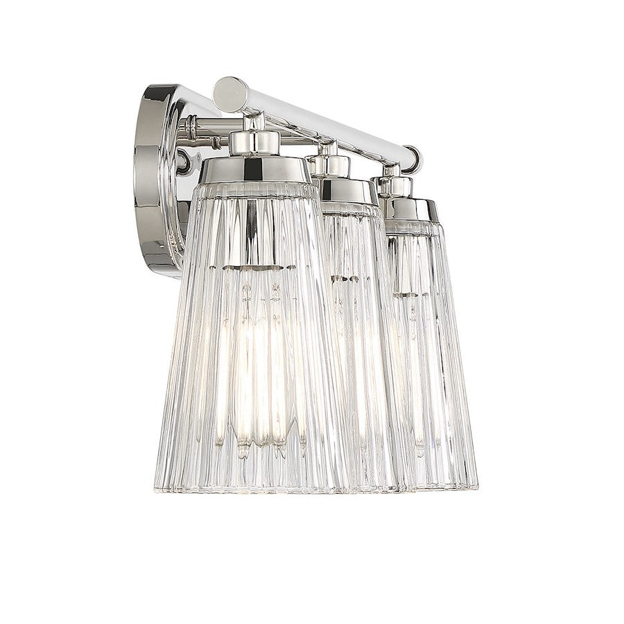 3 Light Bathroom Vanity Light, Nickel