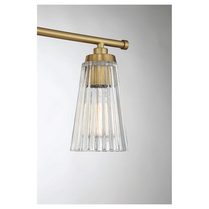 Chantilly 3-Light Bathroom Vanity Light, Warm Brass