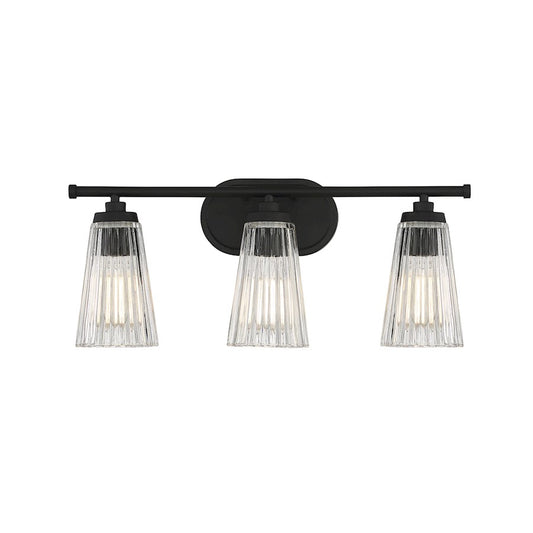 3 Light Bathroom Vanity Light, Matte Black